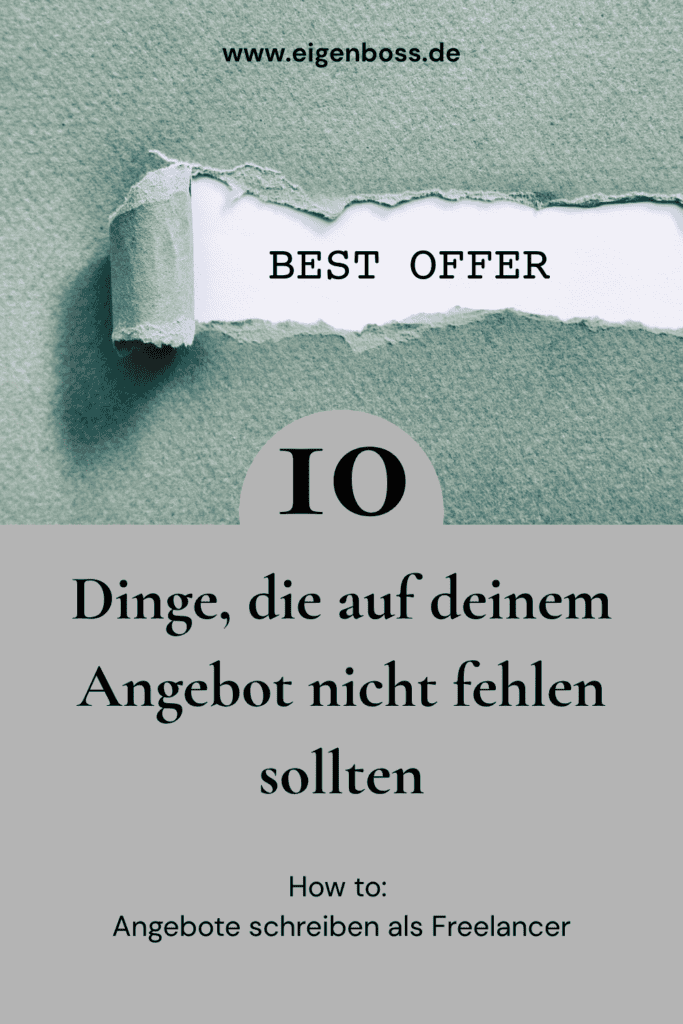 Checkliste: Angebot schreiben als Freelancer – alle Pflichtangaben