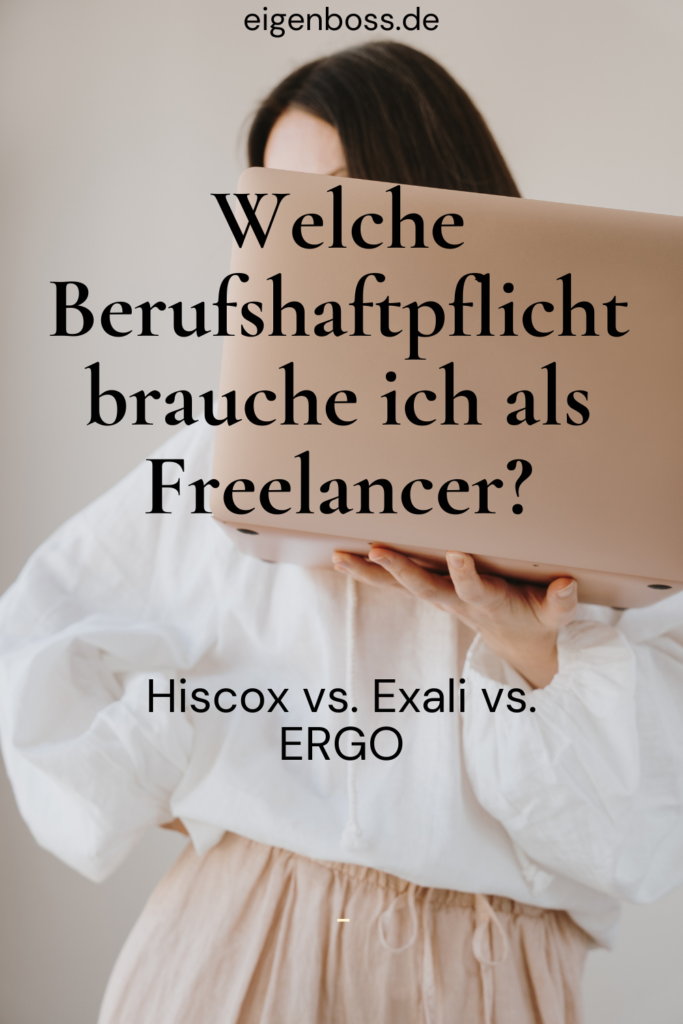 Pinterest Pin: Berufshaftpflicht für Freelancer Vergleich