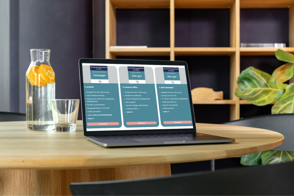 Vergleich Geschäftskonto und Buchhaltungsprogramm für Selbstständige