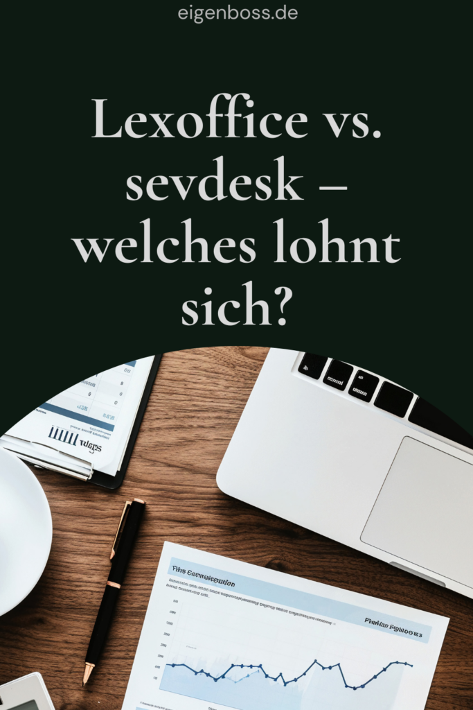 Pinterest Pin: Lexoffice vs sevdesk Vergleich für Freelancer