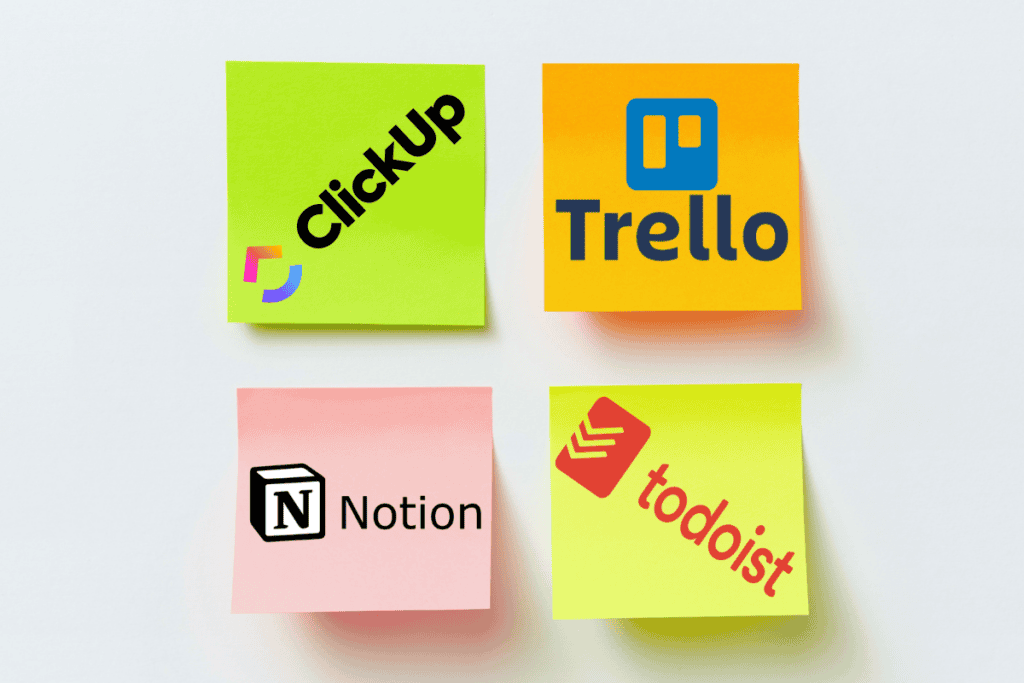 Vergleich von Notion, Trello, ClickUp und Todoist für Freelancer