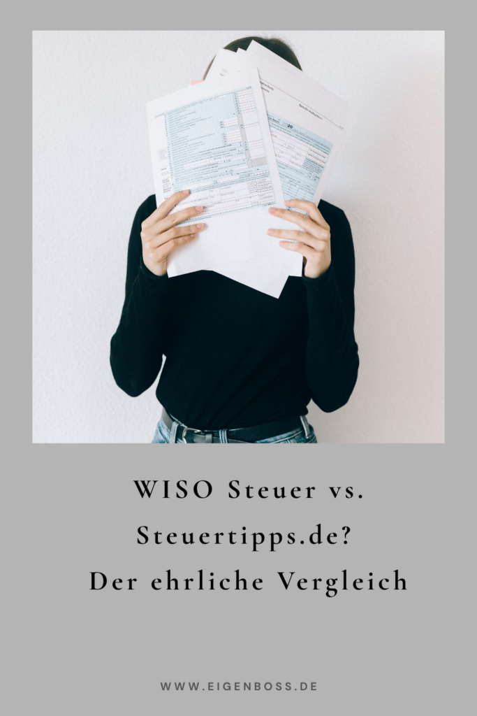 Pinterest Pin – WISO Steuer vs. Steuerspartipps Vergleich