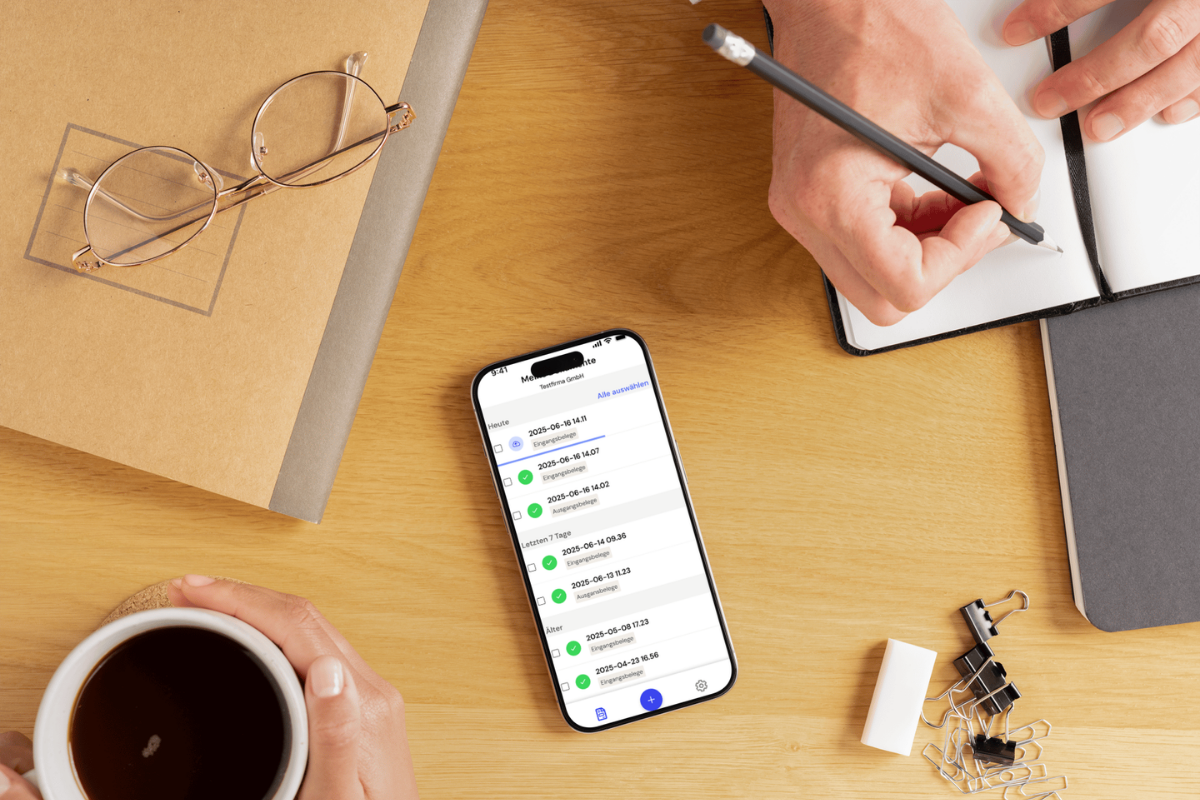 Beleg scannen mit der BuchhaltungsButler App auf dem Smartphone