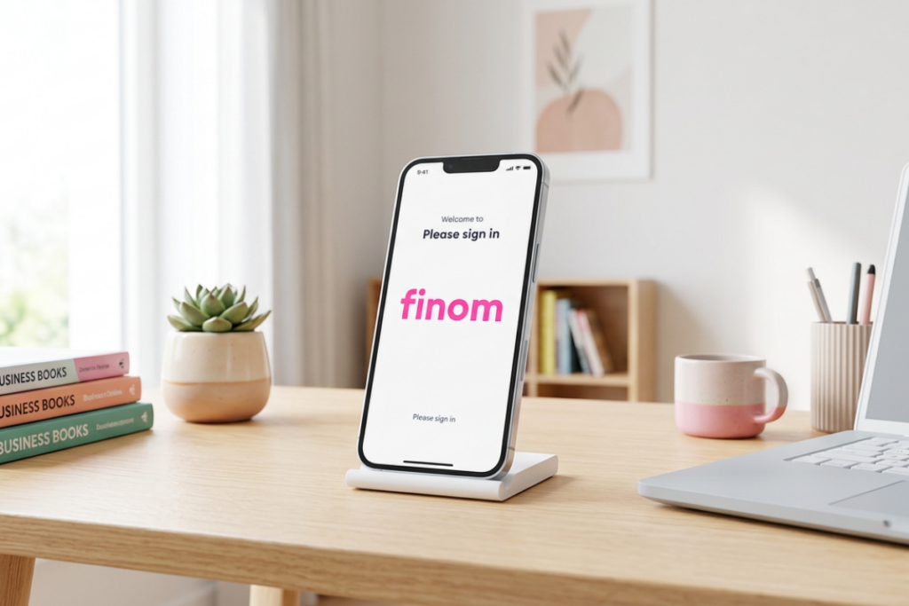 Finom App Geschäftskonto Übersicht auf Smartphone